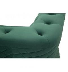 Poltrona verde con gambe dorate rivestito in velluto trapuntato - Arrediorg