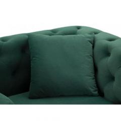 Poltrona verde con gambe dorate rivestito in velluto trapuntato - Arrediorg
