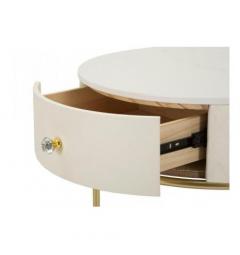Comodino con toeletta trapuntata e pouf - Arrediorg