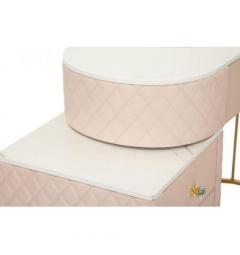 Toeletta Consolle di Bellezza Sharon Rosa con pouf - Arrediorg