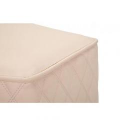 Pouf pentagonale rosa trapuntato in simil pelle - Arrediorg