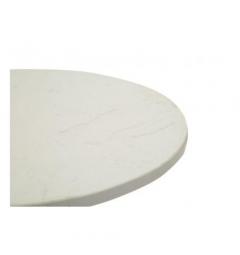 Tavolinetto elegante con base in metallo argentato - Arrediorg