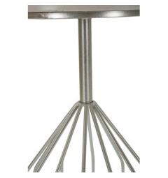 Tavolinetto elegante con base in metallo argentato - Arrediorg