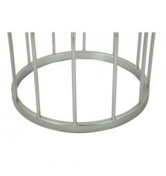Tavolinetto elegante con base in metallo argentato - Arrediorg