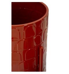 Set di 3 porta vasi colorati in metallo rosso - Arrediorg