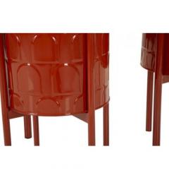 Set di 3 porta vasi colorati in metallo rosso - Arrediorg