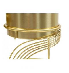 Set di due porta vasi in metallo dorato con linee a spirale - Arrediorg