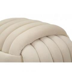 Pouf annodato in velluto crema - Arrediorg