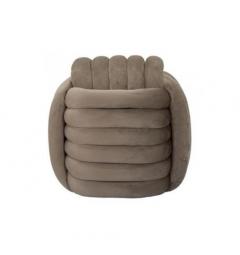 Pouf annodato in velluto grigio - Arrediorg