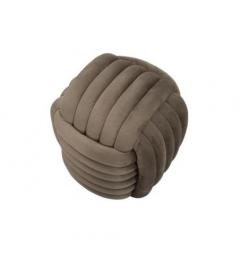 Pouf annodato in velluto grigio - Arrediorg