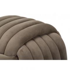 Pouf annodato in velluto grigio - Arrediorg