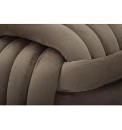 Pouf annodato in velluto grigio - Arrediorg