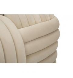 Panca annodata in velluto crema - Arrediorg