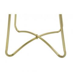 Elegante tavolino verde satinato con gambe dorate - Arrediorg