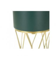Set di due porta vasi verde con base dorata - Arrediorg