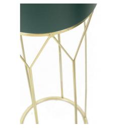 Set di due porta vasi verde con base dorata - Arrediorg