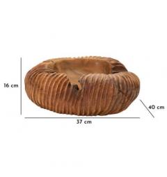 Svuotatasche in teak riciclato realizzato a mano - Arrediorg