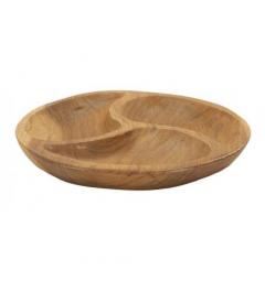 Svuotatasche in teak riciclato con tre scomparti - Arrediorg