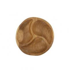 Svuotatasche in teak riciclato con tre scomparti - Arrediorg