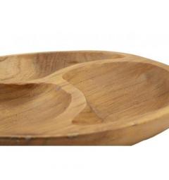 Svuotatasche in teak riciclato con tre scomparti - Arrediorg