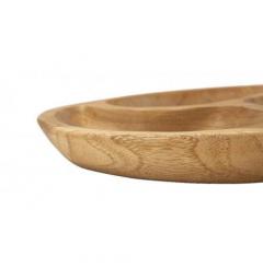 Svuotatasche in teak riciclato con tre scomparti - Arrediorg