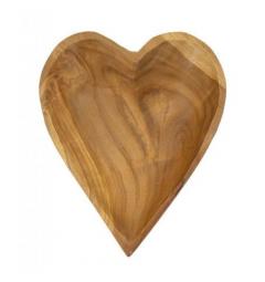 Svuotatasche a forma di cuore in teak riciclato - Arrediorg
