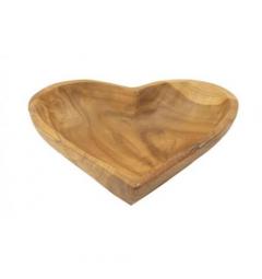 Svuotatasche a forma di cuore in teak riciclato - Arrediorg