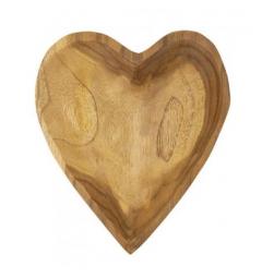 Svuotatasche a forma di cuore in teak riciclato - Arrediorg
