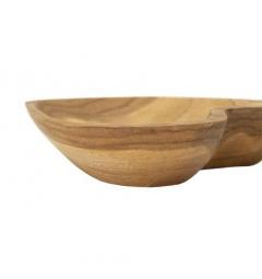 Svuotatasche a forma di cuore in teak riciclato - Arrediorg