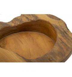Svuotatasche in teak riciclato forme sinuose - Arrediorg