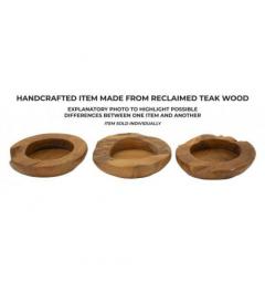 Svuotatasche in teak riciclato forme sinuose - Arrediorg