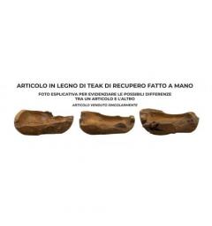Svuotatasche dalle forme irregolari in teak riciclato - Arrediorg