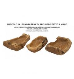 Svuotatasche dalle forme irregolari in teak riciclato - Arrediorg