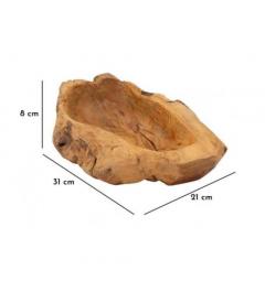 Svuotatasche dalle forme irregolari in teak riciclato - Arrediorg
