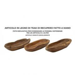 Svuotatasche dalle forme irregolari in teak riciclato - Arrediorg