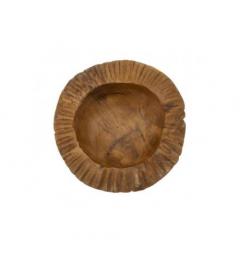 Svuotatasche dalle forme tondeggianti in teak riciclato - Arrediorg