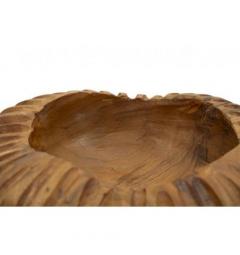 Svuotatasche dalle forme tondeggianti in teak riciclato - Arrediorg