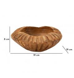 Svuotatasche dalle forme tondeggianti in teak riciclato - Arrediorg