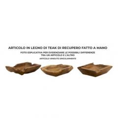 Elegante e sostenibile, svuotatasche in teak riciclato - Arrediorg