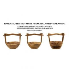 Elegante svuotatasche in teak riciclato - Arrediorg