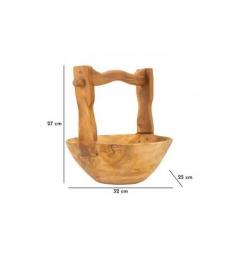 Elegante svuotatasche in teak riciclato - Arrediorg