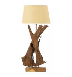 Lampada in teak riciclato realizzata a mano - Arrediorg