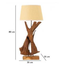 Lampada in teak riciclato realizzata a mano - Arrediorg