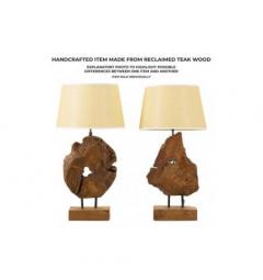 Lampada in teak riciclato, realizzata a mano - Arrediorg