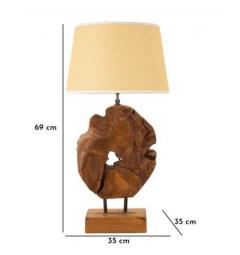 Lampada in teak riciclato, realizzata a mano - Arrediorg