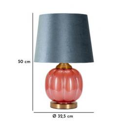 Lampada con base rossa in vetro - Arrediorg