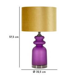 Lampada affascinante con base in vetro viola - Arrediorg