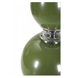 Lampada da tavolo base vetro verde e paralume velluto nero - Arrediorg