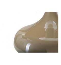 Lampada da tavolo con base di vetro e paralume in tessuto - Arrediorg