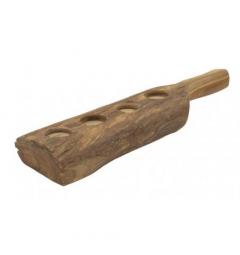 Porta candele in teak riciclato realizzato a mano - Arrediorg